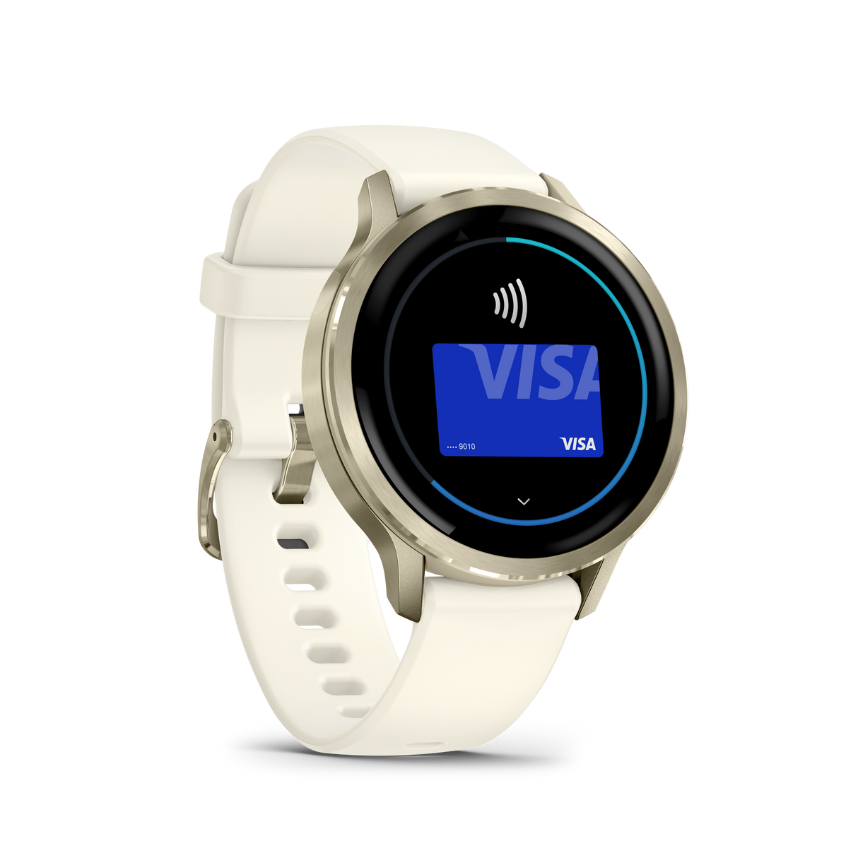 Venu® 4 - 41 mm Lunar gold con cinturino in silicone Bone