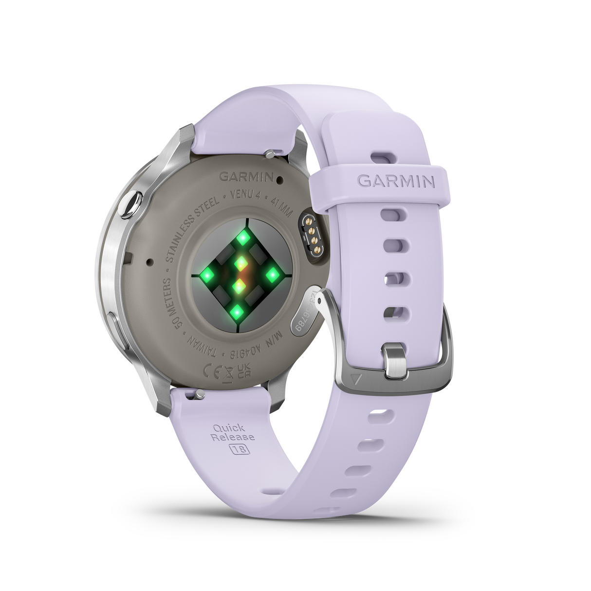 Venu® 4 - 41 mm Silver con cinturino in silicone Periwinkle