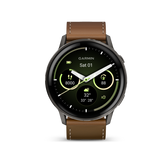 Venu® 4 - 45 mm Slate con cinturino in silicone Black e cinturino in pelle Brown