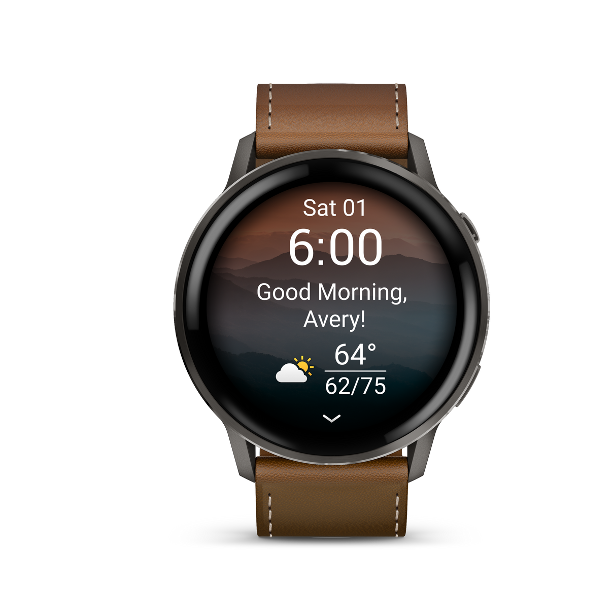 Venu® 4 - 45 mm Slate con cinturino in silicone Black e cinturino in pelle Brown