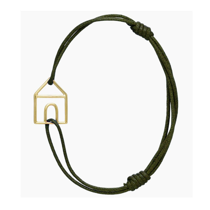 CASA PURA BRACCIALE CORDA VERDE BOTTIGLIA