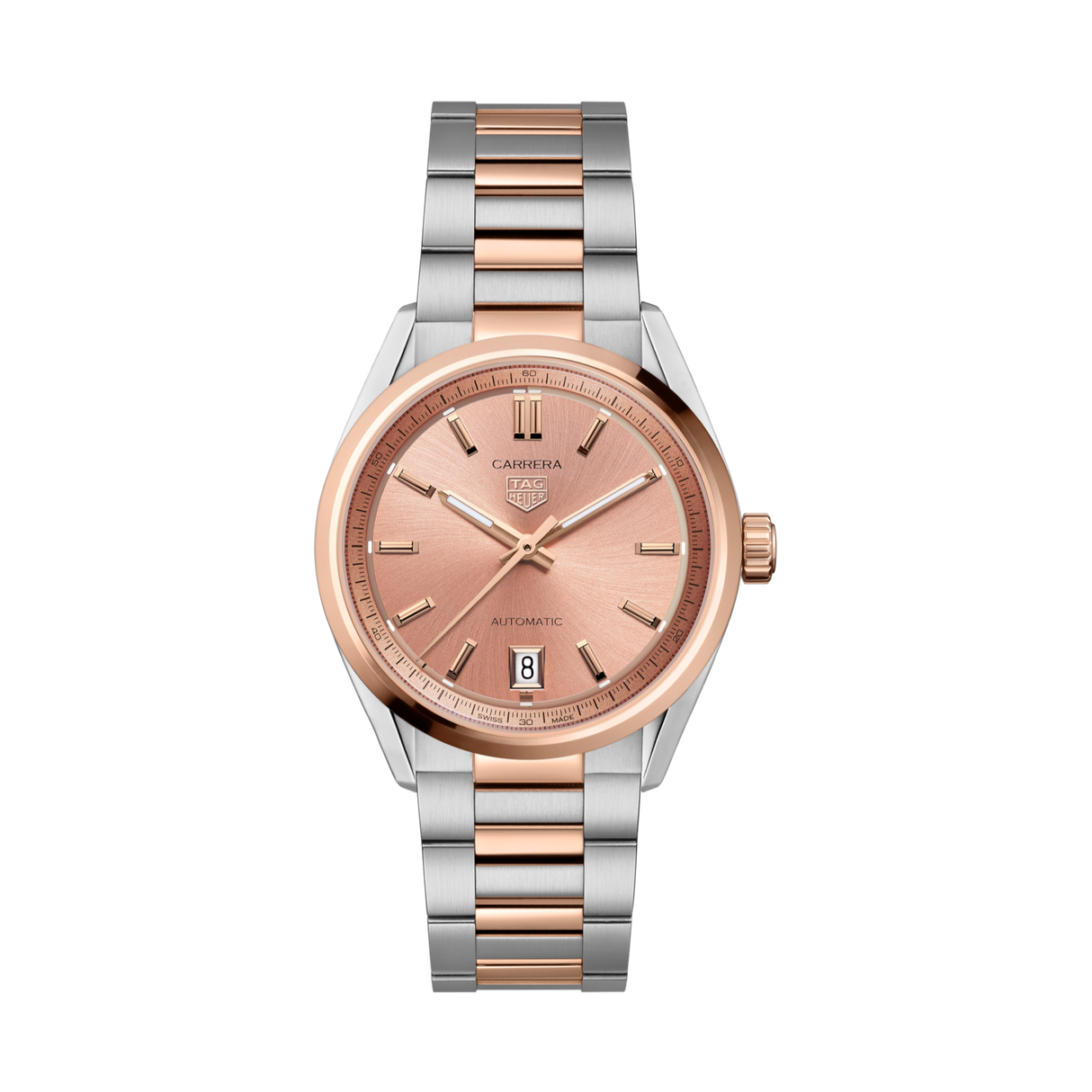 Carrera Date Automatico Acciaio e oro Rosa 36mm-Orologi-TAG HEUER-Gioielleria Granarelli