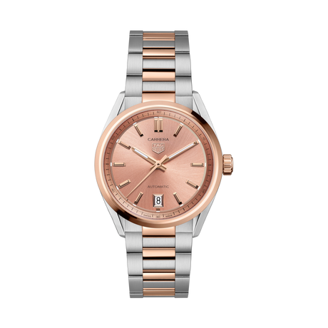 Carrera Date Automatico Acciaio e oro Rosa 36mm-Orologi-TAG HEUER-Gioielleria Granarelli