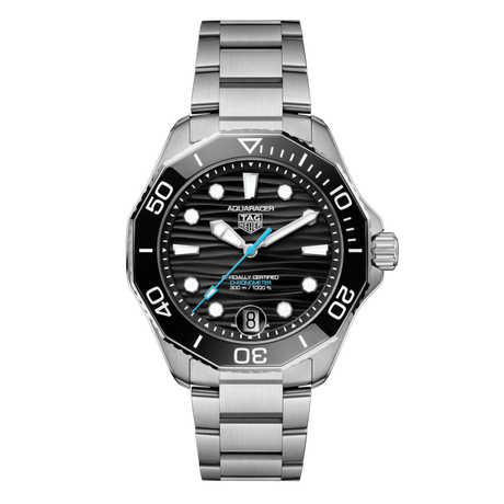 Aquaracer Professional 300 Date Automatico Nero Acciaio-Orologi-TAG HEUER-Gioielleria Granarelli
