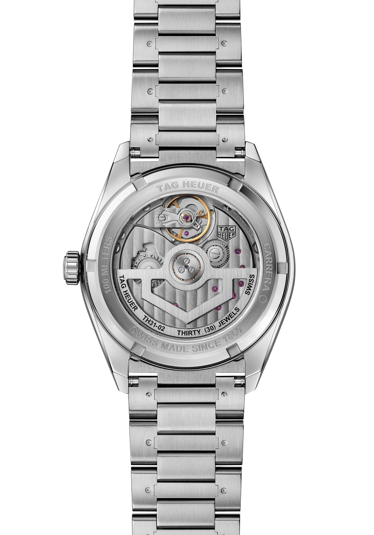 Carrera Automatico Day-Date Rosso 41 mm Acciaio