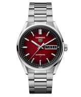 Carrera Automatico Day-Date Rosso 41 mm Acciaio