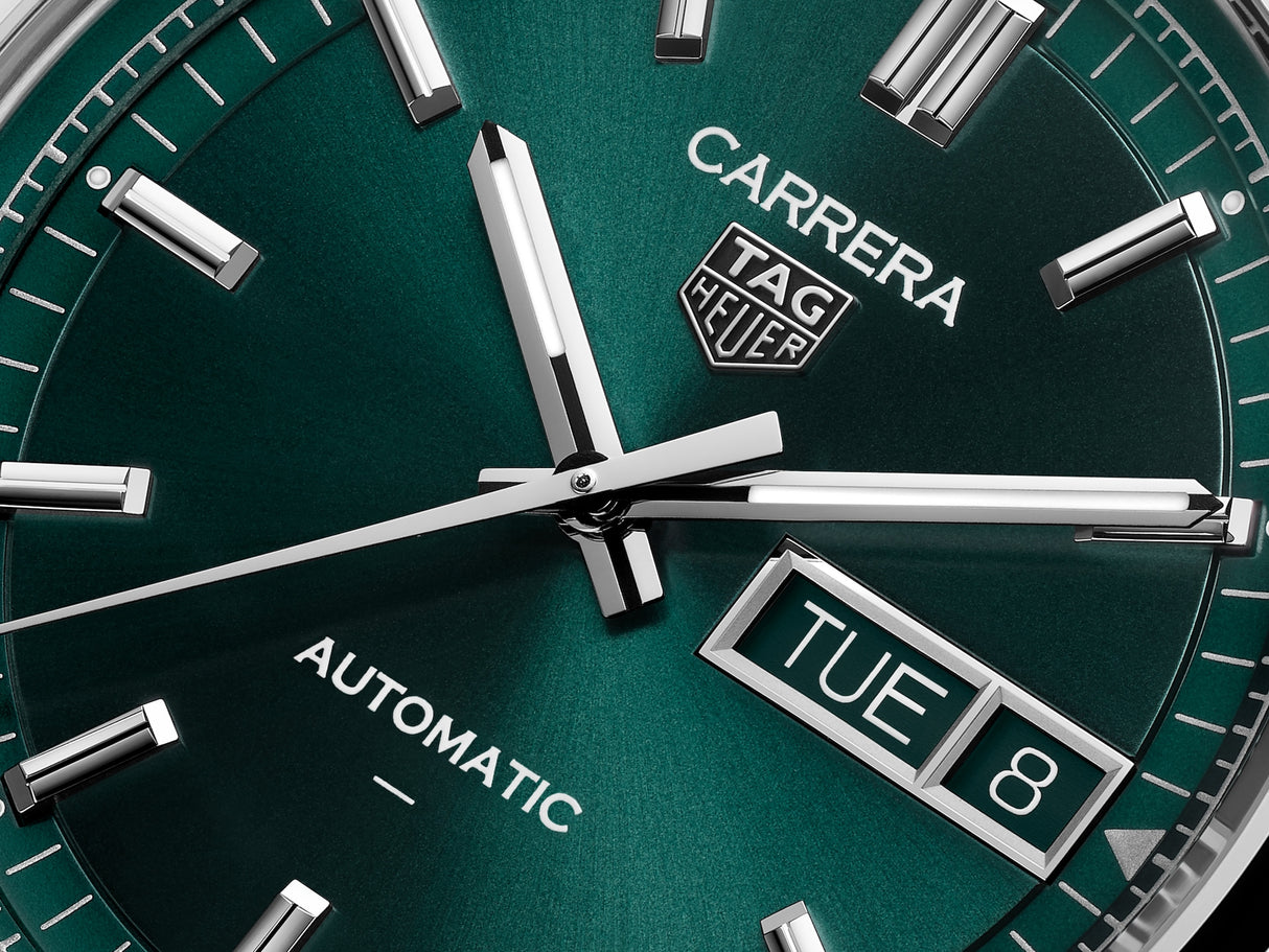 Carrera Automatico Day-Date Verde 41 mm Acciaio