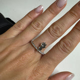 Anello easy bimbo in oro bianco