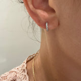 Oorbellen met witte diamanten 0,17ct witgoud
