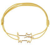 GATTO BRACCIALE CORDA GIALLO