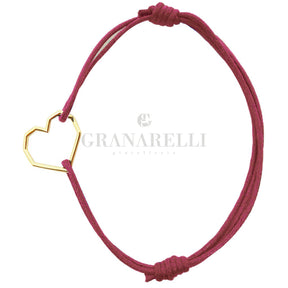 CUORE BRACCIALE CORDA ROSSA-Bracciali-ALIITA-Gioielleria Granarelli