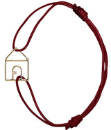 CASITA BRILLANTE, BRACCIALE CORDA BORDEAUX