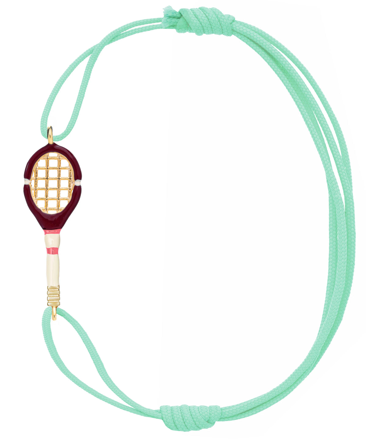 TENNIS BORDEAUX BRACCIALE CORDA VERDE