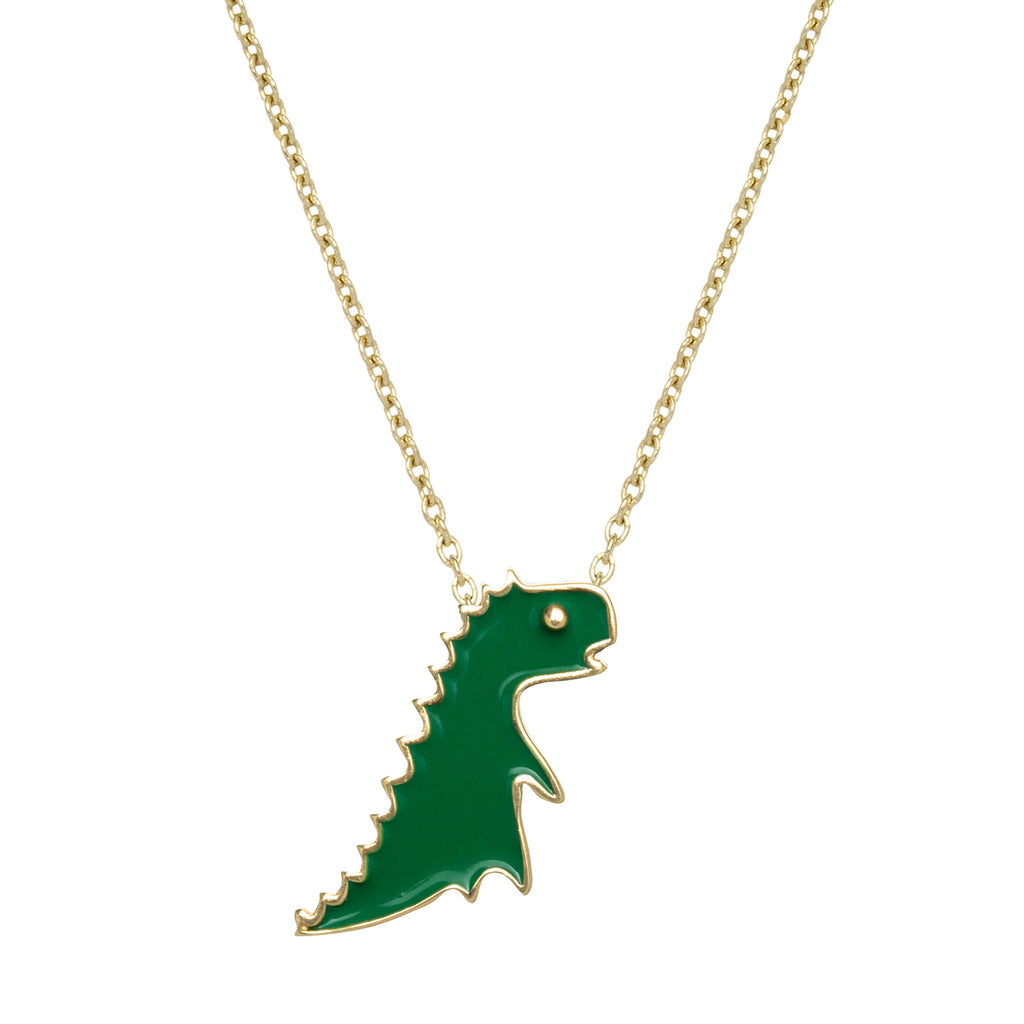 DINOSAURO BOLD VERDE COLLANA ORO