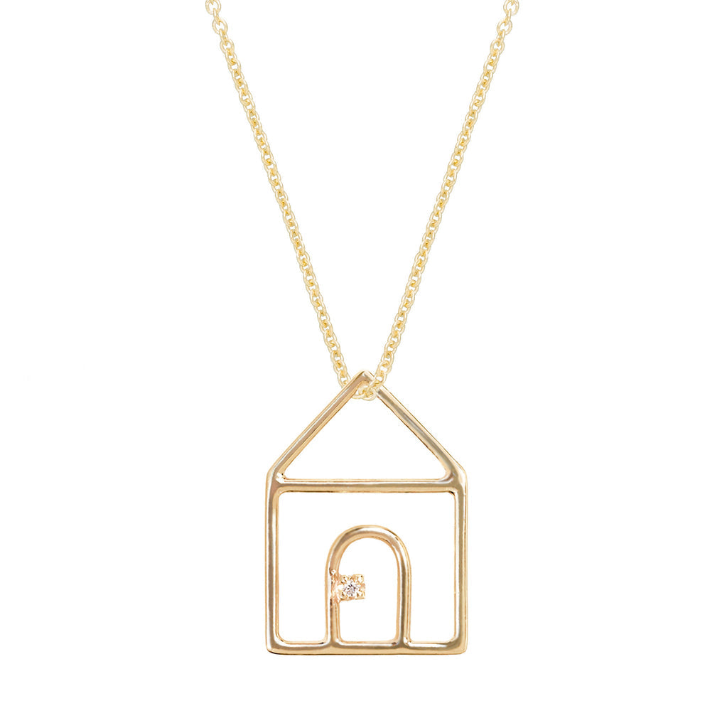 Collana Casa con Brillante-Girocolli-ALIITA-Gioielleria Granarelli