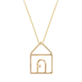 Collana Casa con Brillante-Girocolli-ALIITA-Gioielleria Granarelli