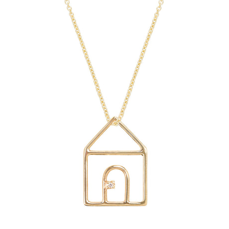 Collana Casa con Brillante-Girocolli-ALIITA-Gioielleria Granarelli