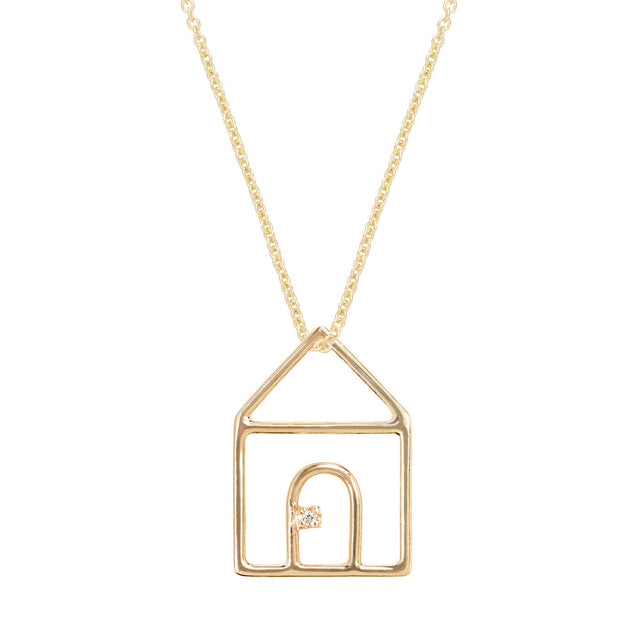 Collana Casa con Brillante-Girocolli-ALIITA-Gioielleria Granarelli