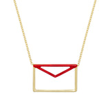 Collana Lettera Con Smalto Rosso-Girocolli-ALIITA-Gioielleria Granarelli