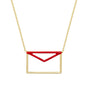 Collana Lettera Con Smalto Rosso-Girocolli-ALIITA-Gioielleria Granarelli