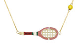 TENNIS RACCHETTA ROSA COLLANA