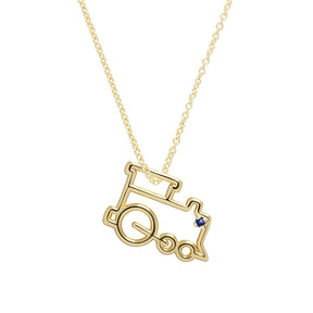 Collana Treno Zaffiro Blu-Girocolli-ALIITA-Gioielleria Granarelli