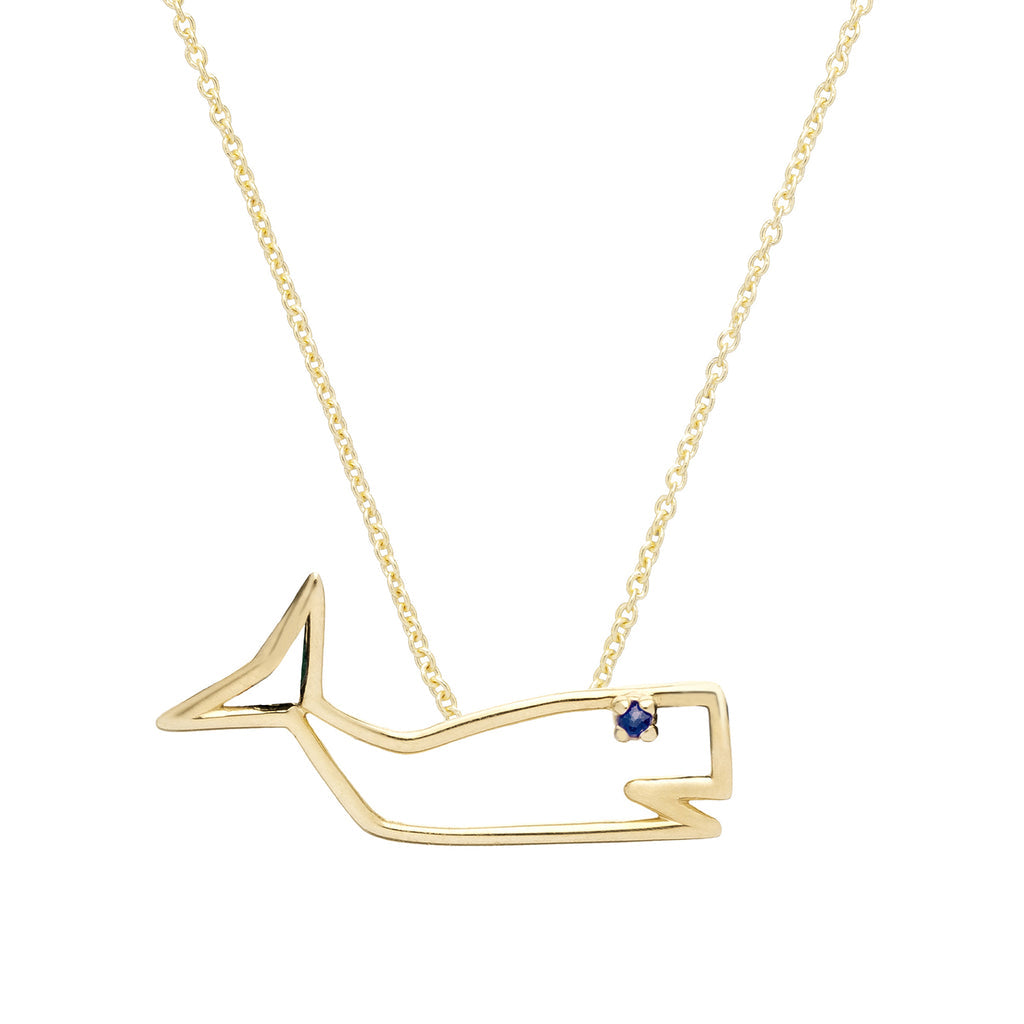 Collana Balena Zaffiro Blu-Girocolli-ALIITA-Gioielleria Granarelli