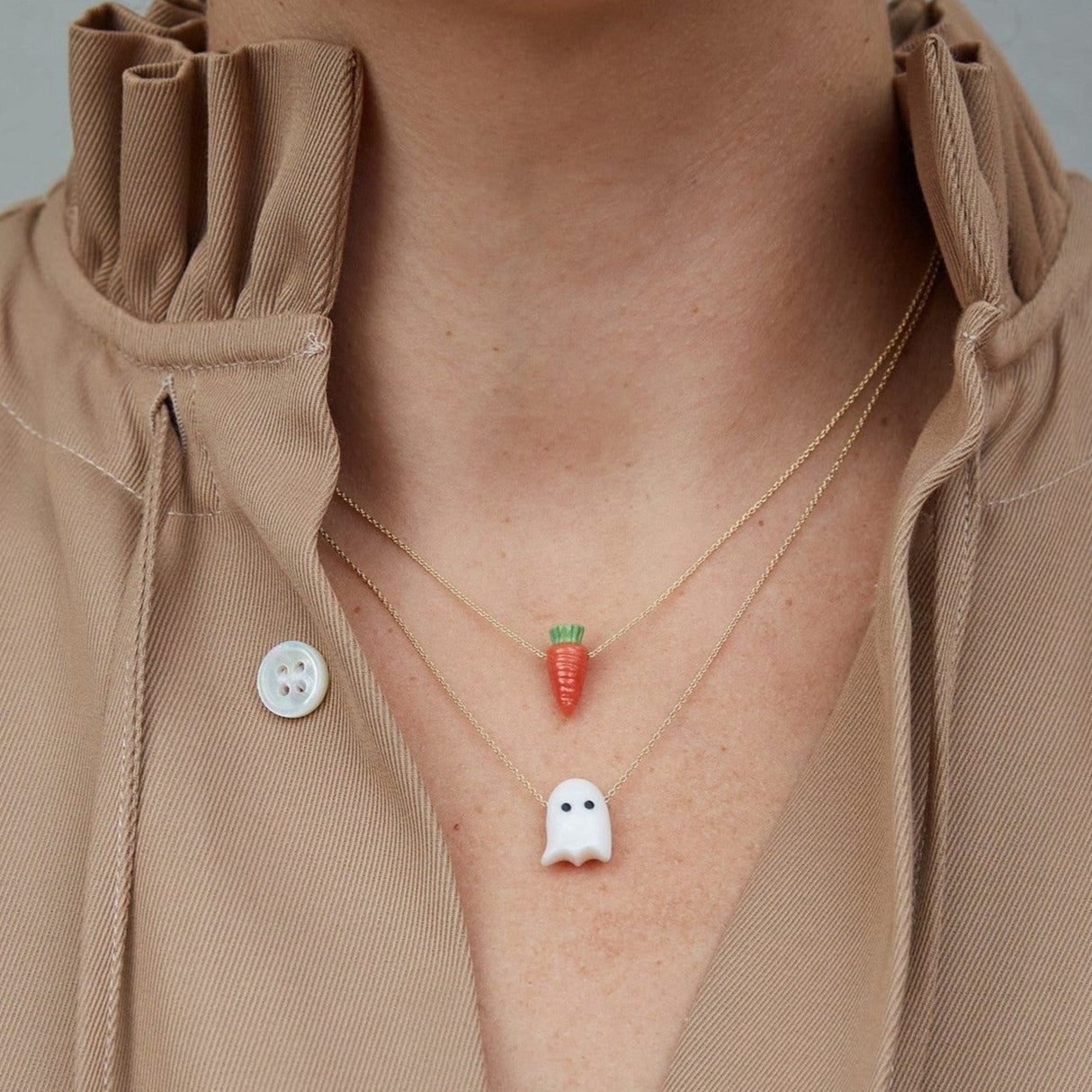 Necklace with ghost