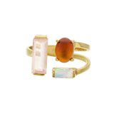 DOBLE BAGUETTE OVAL ROSA ANELLO