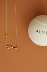 TENNIS RACCHETTA ROSA COLLANA