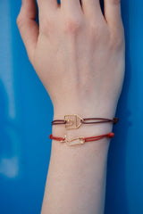 CASITA BRILLANTE, BRACCIALE CORDA BORDEAUX