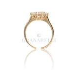 Anello in Oro Rosa con Morganite e Diamanti