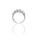 Anello Fedina di Diamanti Scalata 1,50kt in Oro Bianco