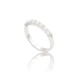 Anello Fedina 7 Diamanti 0.42kt in Oro Bianco