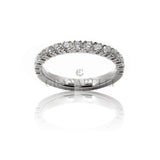 Anello Fedina Half Eternity Diamanti 0.60kt in oro bianco