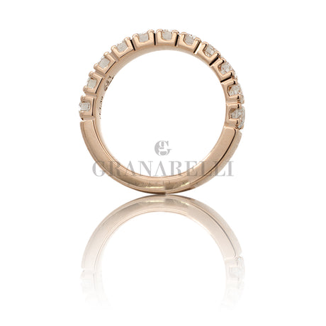 Anello Fedina Half Eternity Diamanti 1.37kt in oro rosa-Anelli-GRANARELLI-Gioielleria Granarelli