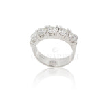 Anello Fedina 5 diamanti 2.02kt In Oro bianco-Anelli-GRANARELLI-Gioielleria Granarelli