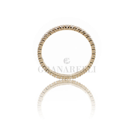 Anello Fedina Eternity Diamanti 0.59kt in oro giallo-Anelli-GRANARELLI-Gioielleria Granarelli