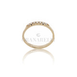 Anello Fedina 7 Pietre 0.12kt in oro giallo-Anelli-GRANARELLI-Gioielleria Granarelli