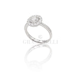 Anello Halo Oro bianco e Diamanti 0.71 GIA