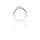 Anello Halo Oro bianco e Diamanti 0.71 GIA