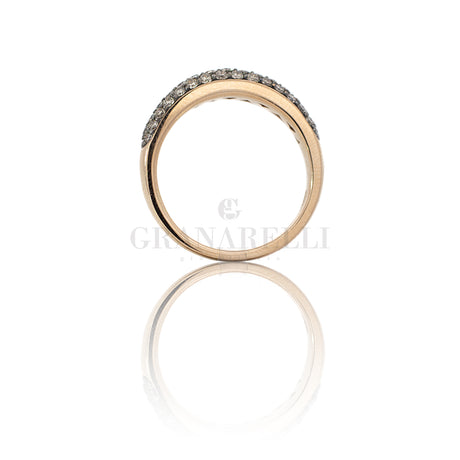 Anello Fedina Pavè Diamanti in Oro Rosa-Anelli-CRIVELLI-Gioielleria Granarelli