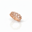 Anello catena pavé oro rosa