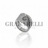 Anello fascia  Oro Bianco e Diamanti