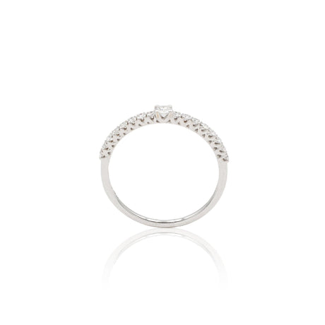 Anello Fedina oro Bianco e Diamanti-Anelli-CRIVELLI- [SKU] -Gioielleria Granarelli