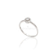 Anello in Oro Bianco Con Contorno Di Diamanti-Anelli-CRIVELLI- [SKU] -Gioielleria Granarelli