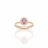 Ring pink sapphire rose gold clean