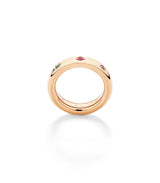 Anello Iconica Extra Slim Oro Rosa, Rubino, Zaffiro Blu e Smeraldo