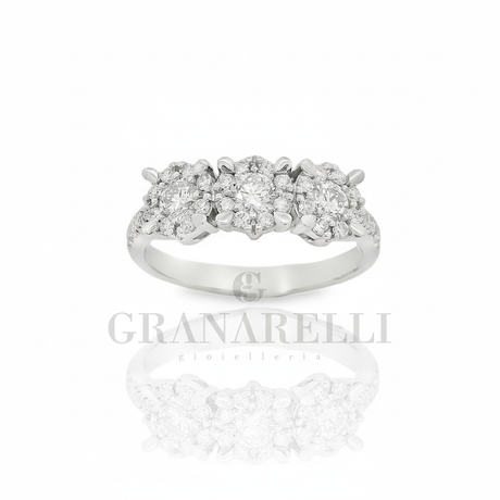 Anello Trilogy con logo Granarelli e riflesso