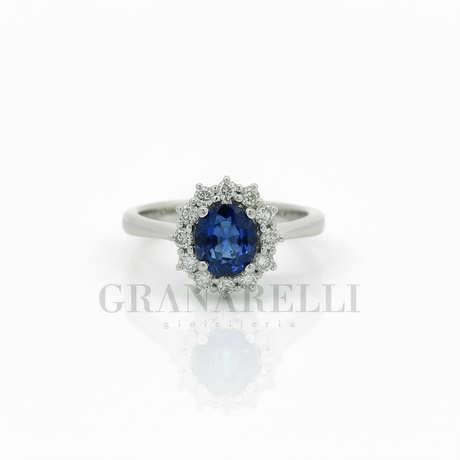 Anello vista frontale con watermark e riflesso